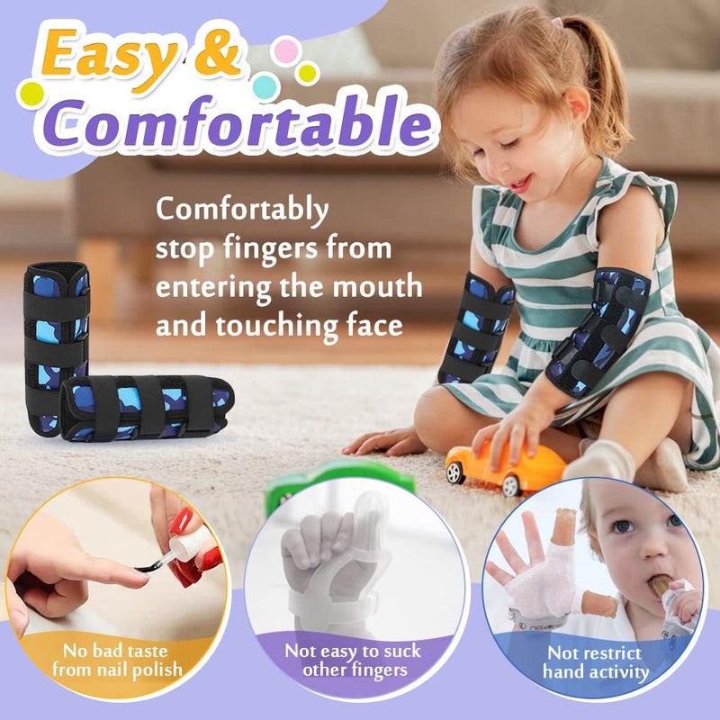 Mybow Thumb Sucking Stop for Kids, Finger Sucking Guard, Stop Nail Biting Treatment, Toddlers Thumb Sucking Prevention, Anti Nose Picking Pediatric Elbow Brace (2 PCS) - Image 5